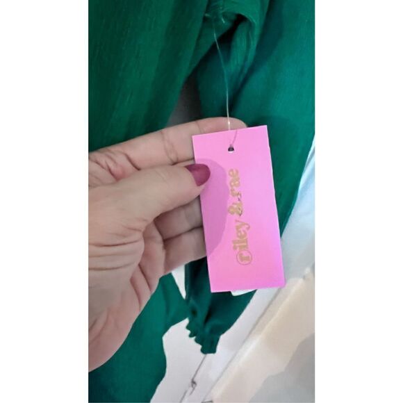 RILEY & RAE GREEN GAUZE BLOUSE WOMENS SIZE S P-1-276 - Picture 7 of 12